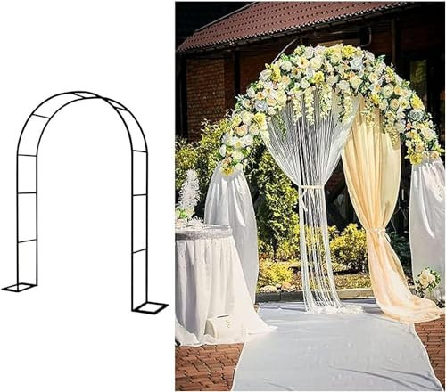 Metall-Garten-Hochzeitsbogen-Spalier für Kletterpflanzen, Outdoor-Zeremonie, Unterstützung, dekorative Bäume für Hochzeit (Breite 2 m, Höhe 2,3 m)