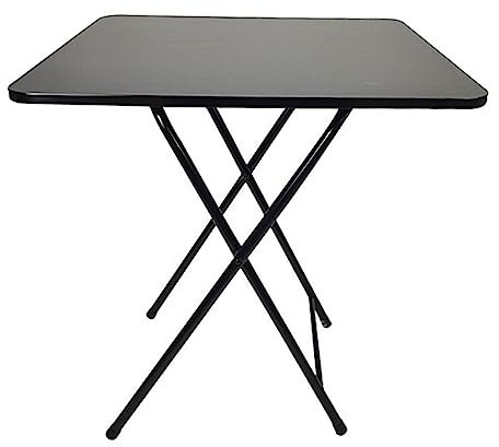 yatuiex Balkontisch Klappbar, Balkontisch Klein für 4 Personen, Campingtisch Gartentisch Bistrotisch, mit Metallständer, Hohe Belastbarkeit, 60 x 60 x70 cm, Schwarz