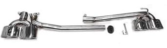 AJOHBM Auspuffblenden Für Mercedes Für Benz W204 C180 C200 C260 Upgrade C63 Vier-Auslass-Endrohr Schalldämpfer Auspuffanlage Edelstahl-Auspuffendrohr Auto-Endschalldämpfer(Silver 26cm)