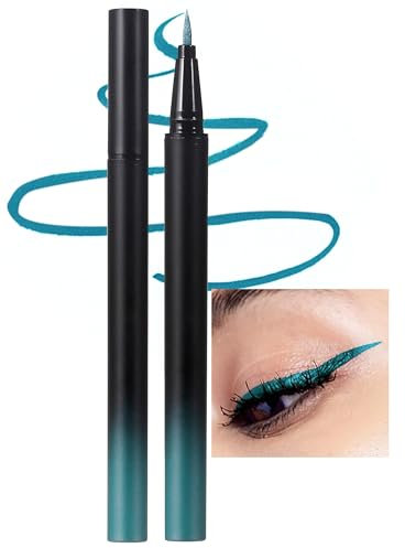 Erinde Grün Liquid Glitter Eyeliner, Flüssiger Glitzer Eyeliner Pen, Metallic Pearlescent Eye Liner Pencil, Shimmer Augen Makeup Wasserfest, Langlebiger Sparkling Lidschattenstift #Green