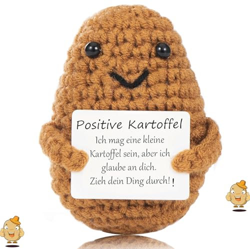 kiimiipa Positive Kartoffel GlüCksbringer,Geschenke FüR Frauen MäNner,Geschenk FüR Freundin,Pocket Hug,Positive Geschenke,Lustige Geschenke,Zimmer BüRo Dekorationen, Niedliche Puppen (Braun 1)
