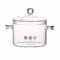 Casserole en Verre Induction,Petites Casseroles Transparentes,Pot De Cuisson en Verre,Facile à Nettoyer,pour PâTes,PâTes,Soupe,Lait,Thé Et Salade