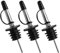 Debbery 3 PCS Stainless Steel Bottle Pourers, Freeflow Pourer Liquor Pourer with Rubber Dust Cap for Wine Spirits Olive Oil Syrup Bottle Conical Spout