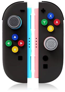 Impugnature per pollice per Nintendo Switch 2, tappi per joystick per Switch2, copertura per joystick analogico per controller NS2 Joycon con adesivo a pulsante, colore classico