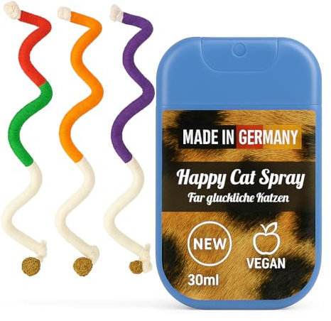 PetNovia® 3 Stück Katzenbeißseile und 1 Stück Katzenminze Spray, Katzenspielzeug Selbstbeschäftigung, interaktives Katzenspielzeug für Die Katzen Zahnpflege mit Baldrian und Katzenminze