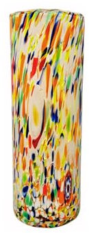 MurArt Murano-Vase, Höhe 24 cm, Kollektion Tower aus mundgeblasenem Glas in handwerklicher Verarbeitung, Made in Italy (Multicolor, Vase)