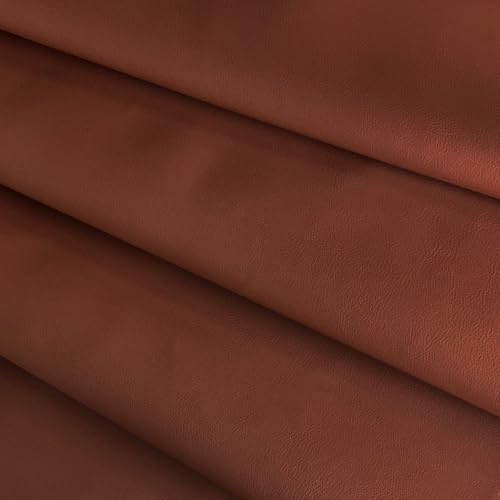 Kunstleder Stoff Meterware, Lederimitat 2 Metres, weicher PU-Stoff zum Basteln, perfekt für Sitzbezüge, Taschen, Sofas und Polsterprojekte zu Hause - 200x160cm (Braun, 2M(200X160cm))
