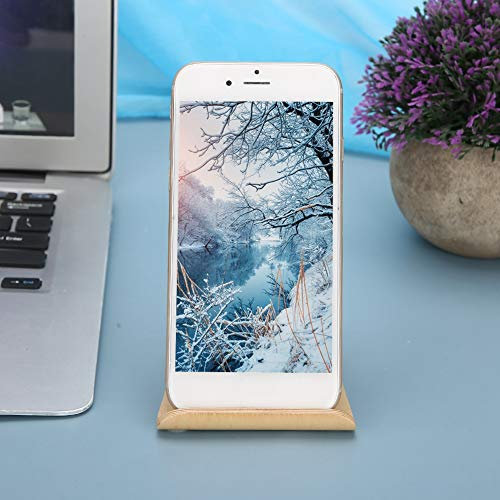 Brrnoo Holz Telefonständer, Walnussschreibtisch Telefonständer Holz mit Einfachem Design für Tablet -PC (Licht)