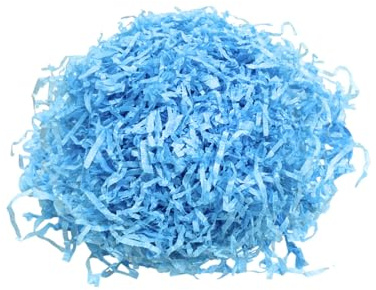 20g Blue Shredded Tissue Paper for Hampers, Soft to The Touch, Ideal Hamper Filling, Christmas and Gift Packaging Filler