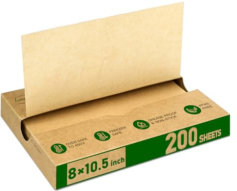 EcoDispose 8x10.5 inch Kraft Precut POP UP Deli Paper Sheet(Pack 200) | Heavy Paper for Food Wrap and Serving,POP UP Interfolded Dispenser, Food-Safe Grease-Proof Waterproof