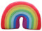 KUKUShining Regenbogen Plüsch Kissen, Weiches Bogenförmiges Gefülltes Dekokissen Buntes Plüsch Spielzeug Für Sofa Stühle Und Bett(Red)