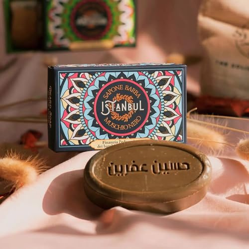 Istanbul Sapone Muschio Rasierseife, handgefertigt, Mandala-Design, türkischer Stil