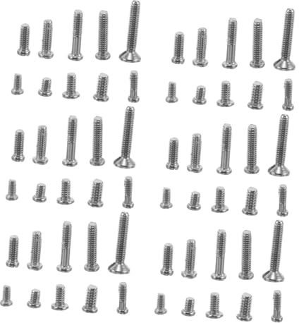 Hohopeti Kit Vis de Réparation Montre Acier Inoxydable Assortiment Modèles Vis Plates et Fente Bracelets et Boîtiers Micro pour Horlogers et Ateliers