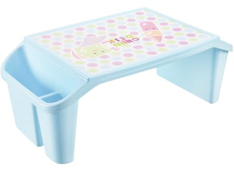 Wadakada Kids Lap Desk Tray, Kids Portable Lap Tray Plastic Lap Desk for Bed Classroom Laptop Kids Car Activity Dining Floor Blue