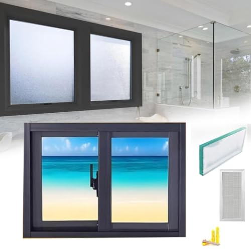 ZIUSFAC Ventana De Sótano 70×35cm 78×30cm Ventana Corrediza Horizontal Ventana De Repuesto Corredera Ventana para Hogar Casa Móvil Gallinero(Gray,(WxH) 100x35cm/39x15)