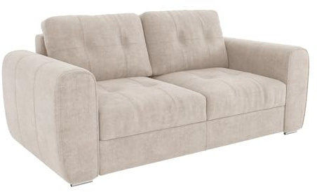 Vente-unique - Schlafsofa 3 Bolipo - Polyester - beige