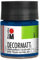 Marabu 14010005053 - Decormatt Acryl Dunkelblau 053, 50 ml, samtmatte Acrylfarbe auf Wasserbasis, cremig und farbintensiv, speichelfest, wetterfest, zum freien Malen und Schablonieren
