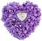 Yosoo Romantic Rose Hochzeit Ringkissen Ring Box Herz Bevorzugungen Ehering Kissen mit eleganter Satin Flora (1 Lila)