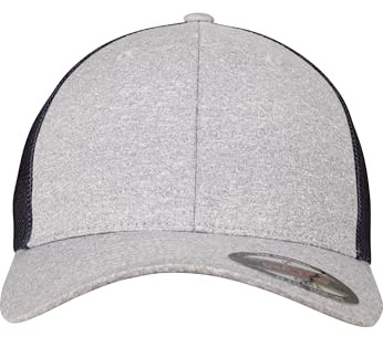 Flexfit Melange Mesh Kappe, Heather/Navy, One Size