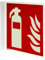 Feuerlöscherzeichen Fahnenschild Feuerlöscher [F001], Kunststoff, langnachleuchtend, 55/8 mcd, 200 x 200 x 1 mm, ASR A1.3 / ISO 7010, doppelseitig Bedruckt