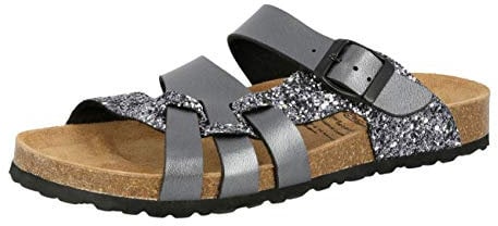 Lico Femme Bioline Gleam Mules, Noir (Anthrazit Anthrazit), 39 EU