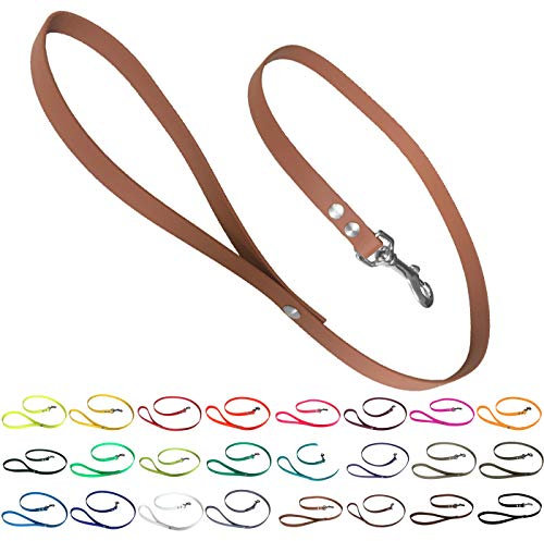 bio-leine Führleine Hundeleine mit Handschlaufe aus Biothane, 19mm breit, schmutz- und wasserabweisend, Leine für Hunde, 2,00 m Hellbraun
