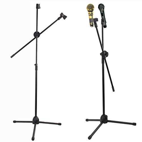 Professional Boom Microphone Mic Stand Holder Adjustable With Free Clips New