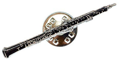 Miniblings Oboe Brosche Musiker Musik Instrument Jazz Schwarz MINI - Handmade Modeschmuck I Anstecknadel Button Pins