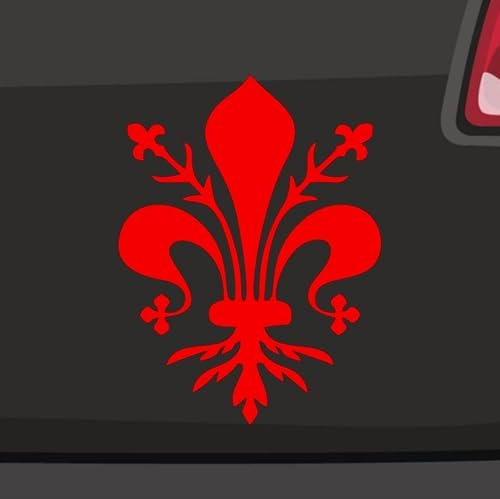 Florentiner Lilie Aufkleber -6 Größen 21 Farben- Heraldik Wappen Florenz Italien
