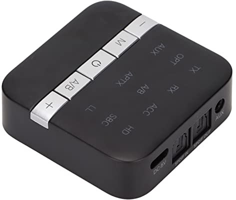 Receptor Transmisor Bluetooth 5,0, Adaptador Bluetooth, Control de Volumen Rápido 2 en 1, Salida Estéreo de Baja Latencia para Sistema Estéreo Doméstico de TV