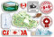 DV DESIGN A5-Aufkleberbogen, Kanada, Vinyl, Glänzend, Patriotisch, Stickerbogen, Rot, Weiß, Flagge und Landkarte, Outdoor, Wiederverwendbar, 100 Mikron, 1 Stk