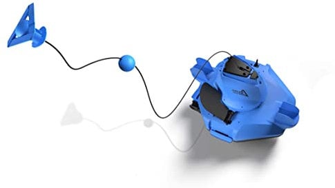Kokido Robot Limpiafondos para Piscina sobre Suelo 20 m² Delta 100 Batería 45 min Depósito 2,2 L Sistema Stop&Go Giro Automático Filtro Textil Lavable de hasta 60 litros por Minuto