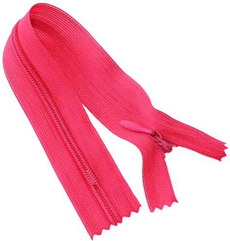 AERZETIX - C60365 - Satz mit 10 Reißverschlüssen unsichtbar 18cm Nicht trennbar - reißverschluß mit Gestell - Farbe Magenta - Lederwaren Jeans Hosen Kleid Rock Schieber kleidungsstück nähen