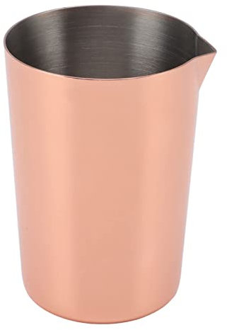 Vaso para Mezclar Cócteles de Acero Inoxidable, Vaso Mezclador de Cóctel, Vaso Mezclador Cocteleria Herramientas de Bricolaje, Mezclador de Vino, Taza para Mezclar(Oro Rosa)