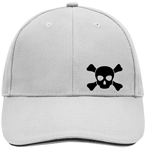 Huuraa Baseball Cap Pirat Totenschädel Geschenk Dark Grey/White Pirat Geschenkidee