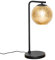 Qazqa - Design Design-Tischlampe schwarz mit Gold I Messingenem Glas - Bert I Wohnzimmer I Schlafzimmer - Länglich - LED geeignet E27