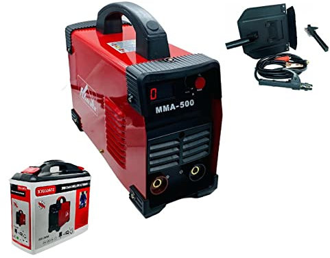 Saldatrice inverter ad elettrodo 500A maschera e accessori in valigia
