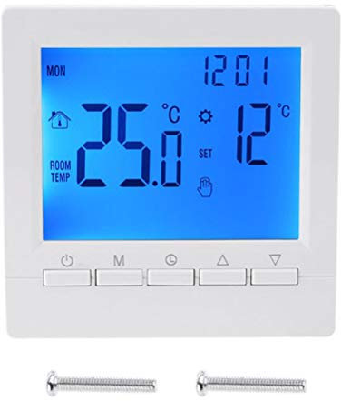 Termostato senza fili 9 * 9 * 3 termostato elettronico digitale con display LCD Termostato intelligente da parete Regolatore di temperatura del riscaldamento a pavimento