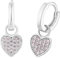 s.Oliver Creolen 925 Sterling Silber Mädchen Kinder Ohrschmuck, mit Zirkonia synth., 1,8 cm, Silber, Herz, Kommt in Schmuck Geschenk Box, 2036875