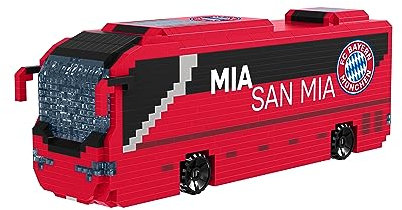 FOCO Offizielles Lizenzprodukt FC Bayern Munich BRXLZ-Steine 3D-Fußball-Reisebus Bau-Set