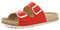 inblu Ciabatte Donna in Ecopelle a Doppia Fascia con Fibbie Regolabili, Plantare Imbottito, dal 35 al 41, Sandali, Rosso, 40 EU