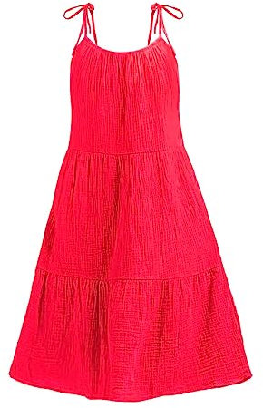 AMDOLE Robe de soirée pour femme - Couleur bonbon - Couleur unie, rose vif, S
