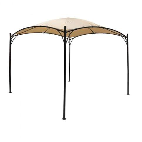 GRINDI IN THE GARDEN - Garten Pergola Pavillon Terrassendach - Rinia 3x3m, beige - stabiles Sonnenschutz für Terrasse und Freistehender, Carport-Pavillon, Grillpavillon, Markise als Vordach