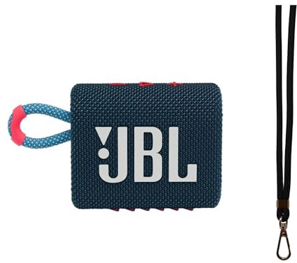 JBL Go 3 Altoparlante Bluetooth Portatile Impermeabile Blu/Rosa - Ultra-Compatto, Design Grasso, IP67 Impermeabile e Antipolvere, 5 ore di Riproduzione, Pro Sound + Cordino Durevole