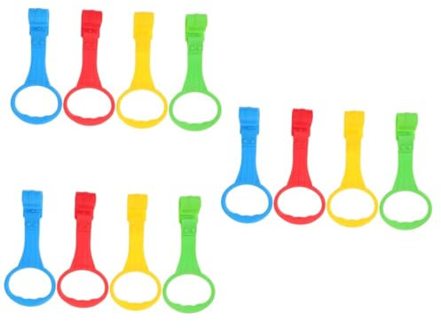 Amosfun 12 Stk -Laufstall mit Zugring Klimmzugringe für Laufstall Klimmzugstange hochziehen stehhilfe -Stehhilfe Aufstellringe für Kinderbetten Kinderbettringe Plastik