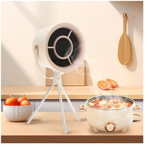 Portable Range Hood Desktop Range Hoods for Cooking with 3 Speed Exhaust Fan Adjustable Hanging Mini Extractor Hood Strong Suction Low Noise Filtering Fumes for Kitchen, Hot Pot YK-705