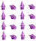 Oshhni 16 piezas de clavos para pista, clavos para zapatillas de atletismo, de acero ligero, prácticos, para hombres y mujeres, para atletismo, carreras, PÚrpura