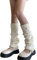 Andiwa Stulpen für Damen Mädchen aus Wolle Beinstulpen Gestrickte Beinlinge Leg Warmers Beinwärmer Flexibel Warme Kniewärmer Stiefelstulpen Langer Stulpensocken Beinwärmer (Cremefarbe, 40CM)