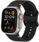 ALFARAY Sportarmband Kompatibel mit Apple Watch Ultra 1 2 Armband 49mm 46mm 45mm 44mm 42mm für Herren Damen, Ocean Silikon Armband für iWatch Series 10 9 8 7 SE 6 5 4 3 2 1 Ultra 2 1, Schwarz