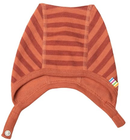 Joha Baby Jungen Mädchen Mütze Merinowolle, Größe:34, Farbe:red Stripe